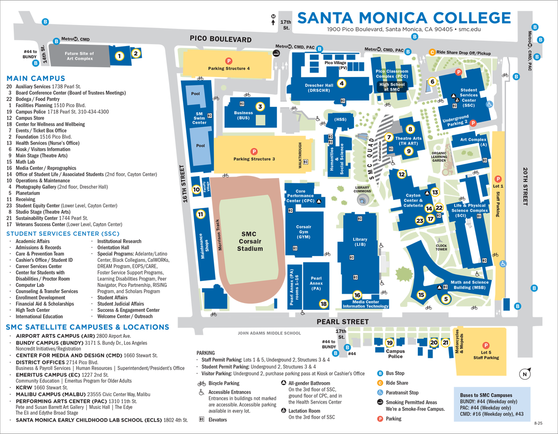 SMC Main Campus Map