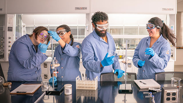 Classroom in the new Math and Science Building