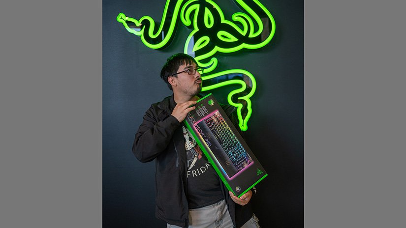 SMC Esports member Guillermo Cifuentes poses at Razer Game Fest.