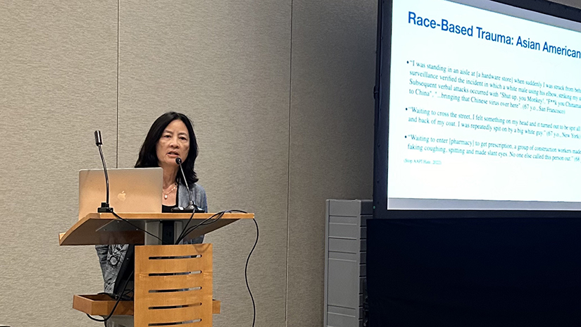 Dorothy speaking at APA 2024.