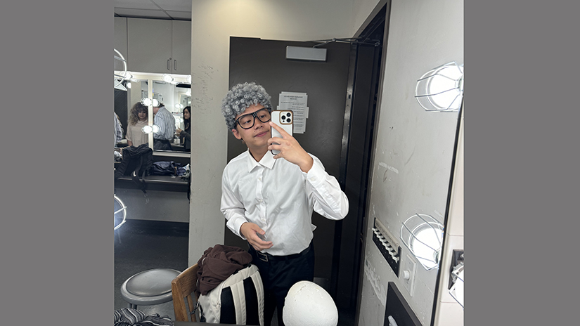 Ye Dyke dressed for a role in Angels in America.