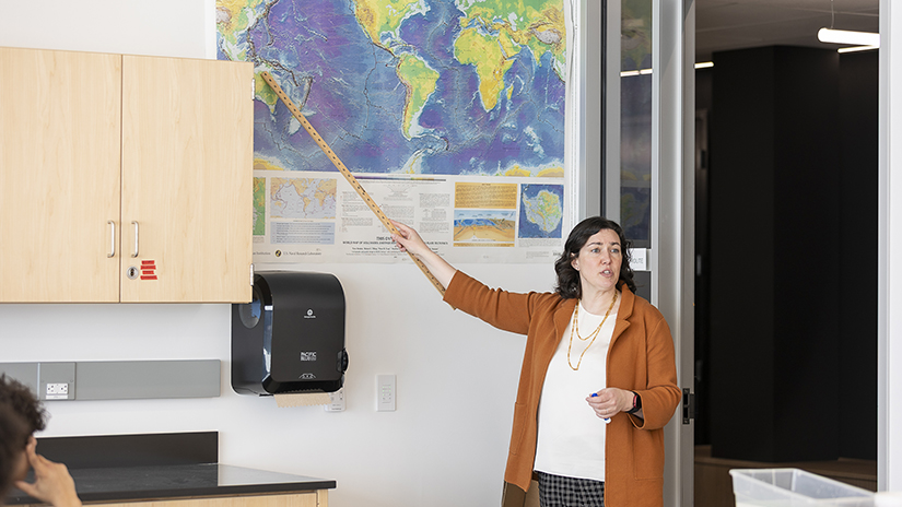 Lisa Collins in the classroom