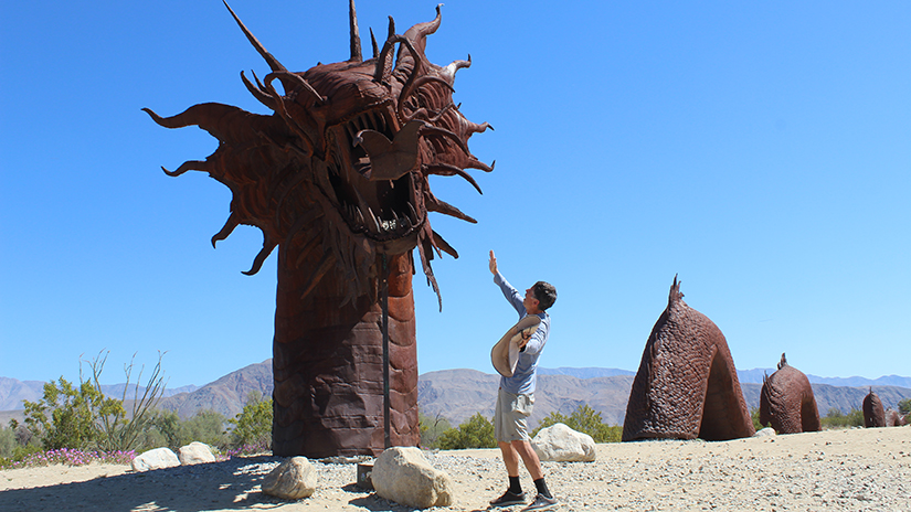 Viewing an art installation at Anza Borrego