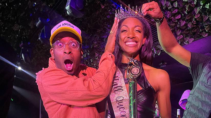 Naomi receiving her crown