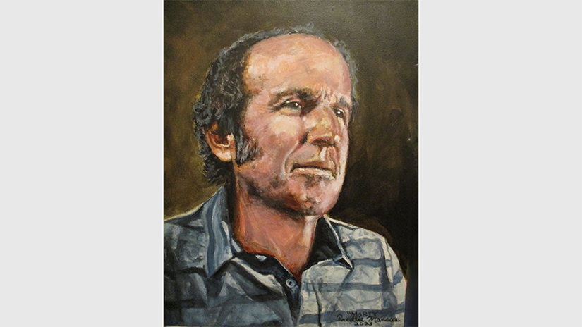 Freddie's painting of SMC student and friend Marty Luber