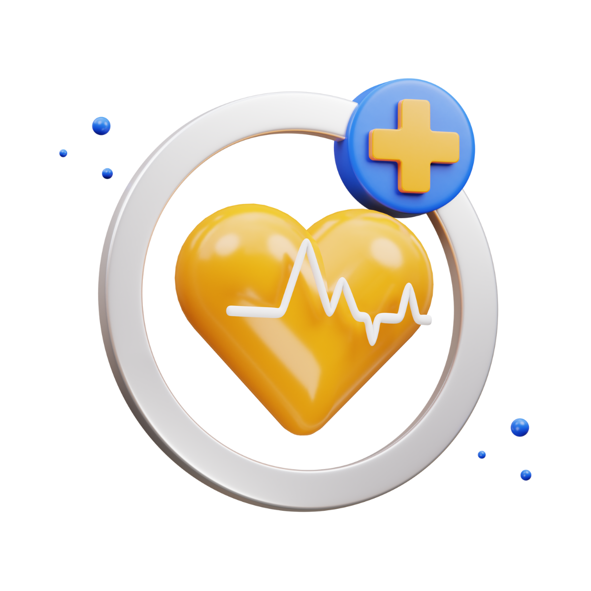 golden hear with circle around it