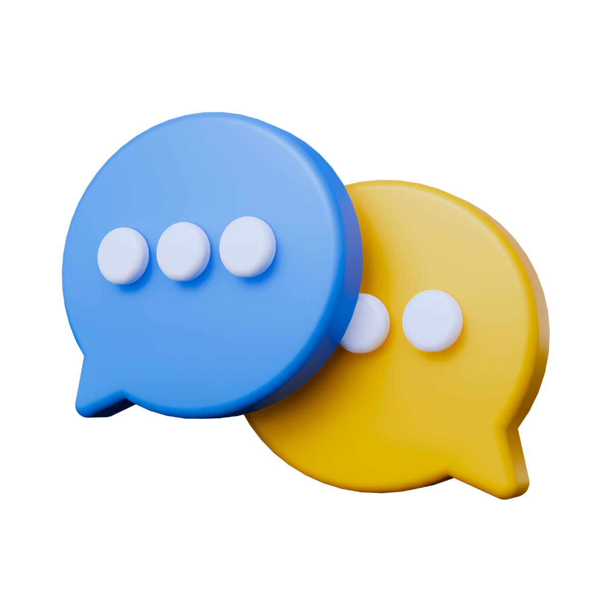 blue and yellow chat boxes