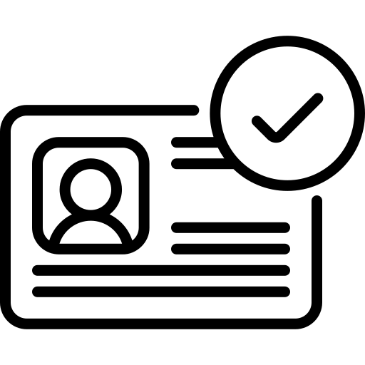 ID Card with Check Mark